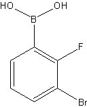 3-溴-2-氟苯硼酸结构式