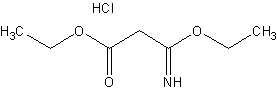 3-乙氧基-3-亚氨基丙酸乙酯盐酸盐结构式