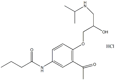 醋丁洛尔盐酸盐结构式