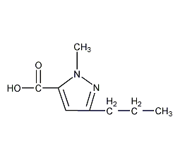 1-甲基-3-丙基吡唑-5-羧酸;1-甲基-3-丙基-1H-吡唑-5-甲酸结构式