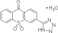 3-(1H-四唑-5-基)-9H-硫代呫吨-9-酮10,10-二氧化物一水结构式