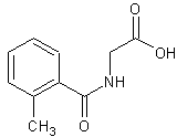 N-邻甲苯酸甘氨酸结构式