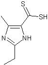 2-乙基-4-甲基咪唑-5-二硫代羧酸结构式