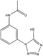 1-(间-乙酰氨基)苯基-5-巯基四氮唑结构式