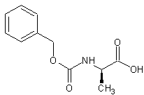 N-苄氧羰基-D-丙氨酸结构式