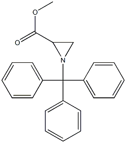1-(三苯甲基)-2-氮杂环丙烷羧酸甲酯结构式