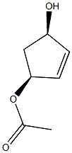 (1R,4S)-顺-4-乙酰氧基-2-环戊烯-1-醇结构式