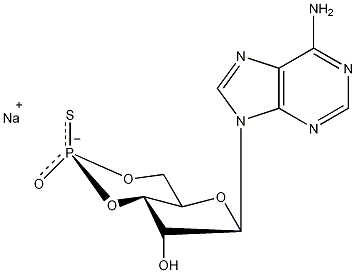 腺苷-3',5'-环状硫代磷酸钠结构式