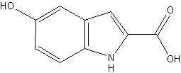 5-羟基吲哚-2-甲酸结构式