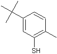 5-叔-丁基-2-甲基硫代苯酚结构式
