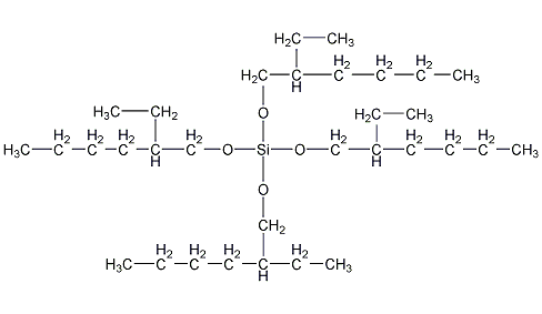 四(2-乙基己氧基)硅烷结构式