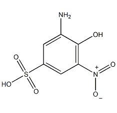 3-氨基-4-羟基-5-硝基苯磺酸结构式