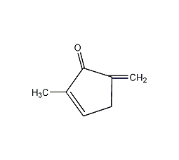 2-甲基-5-亚甲基-2-环戊烯-1-酮结构式