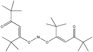 双（2,2,6,6,-四甲基-3,5-庚二酮酸）镍结构式