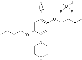 2,5-二丁氧基-4-(4-吗啉)苯重氮四氟结构式