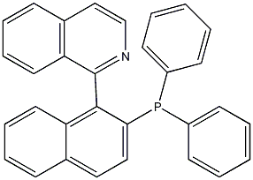 (S)-(-)-1-(2-Diphenylphosphino-1-naphthyl)isoquinoline结构式