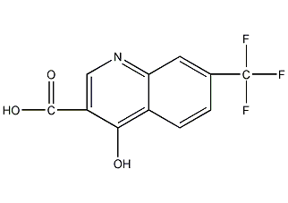 4-羟基-7-三氟甲基-3-喹啉羧酸结构式