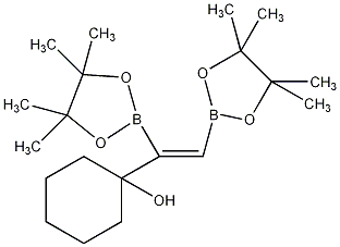 (E)-1-(1-羟基环己基)乙烯-1,2-二硼酸二(频哪醇)酯结构式