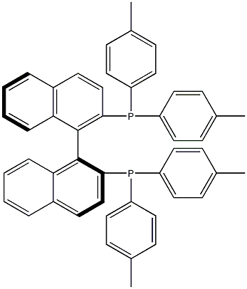 (S)-(-)2,2'-双(二对甲苯磷)-1,1'-联萘结构式