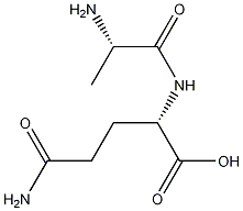 L-丙氨酸-L-谷胺酰胺结构式
