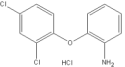 2-(2,4-二氯苯氧基)苯胺盐酸盐结构式