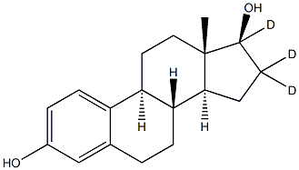 17β-雌二醇-16,16,17-d3结构式