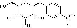 4-硝基苯基-β-D-葡萄糖苷结构式