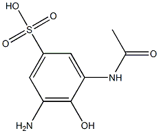 3-(乙酰氨基)-5-氨基-4-羟基苯磺酸结构式