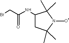 3-(2-溴乙酰胺基)-四甲基-1-吡咯烷基氧化物结构式