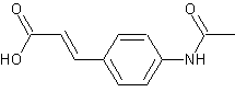 4-乙酰胺基 肉桂酸结构式
