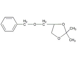 (S)-4-苄氧甲基-2,2-二甲基-1,3-二氧戊环结构式