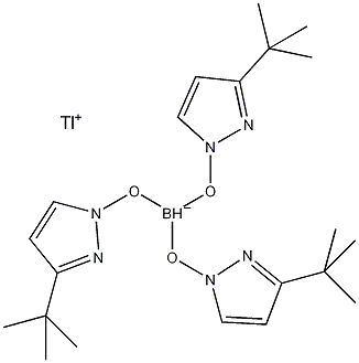 氢三(3-叔-丁基吡唑-1-基)硼酸盐铊盐结构式