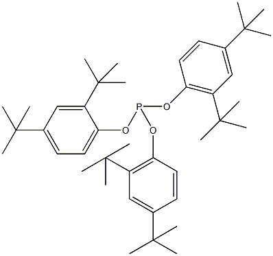三(2,4-二叔丁基苯基)亚磷酸结构式