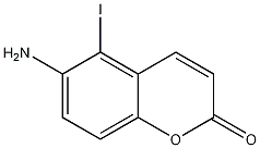 5-碘-6-氨基-1,2-苯并吡喃酮结构式