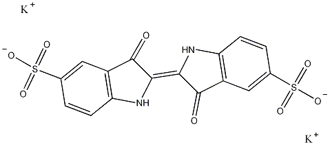 靛青二磺酸二钾盐结构式
