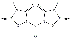2,2'-羰基双(3,5-二氧代-4-甲基-1,2,4-噁二吡咯烷)结构式
