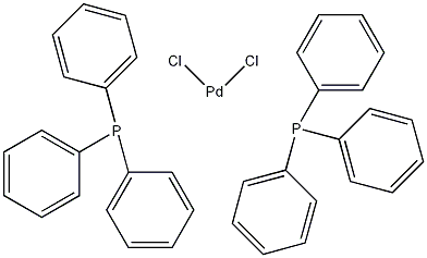 反-二氯化双(三苯基膦基)钯(Ⅱ)结构式