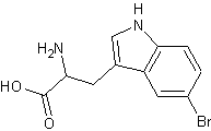 5-溴-DL-色氨酸结构式