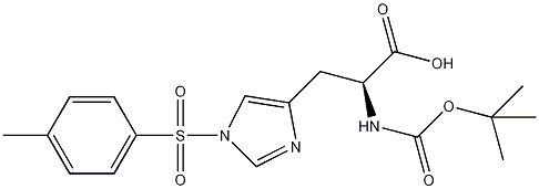 Nα-Boc-N(im)-甲苯磺酰基-L-组胺酸结构式