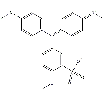 4',4''-二(二甲氨基)-4-甲氧基-3-磺基三苯甲基内盐结构式