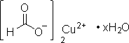铜(II)蚁酸盐水合物结构式