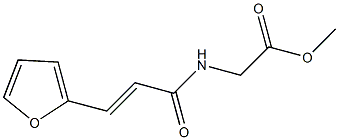 N-(2-呋喃亚甲基乙酰)甘氨酸甲酯结构式