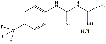 1-[4-(三氟甲基)苯基]缩二胍盐酸盐结构式
