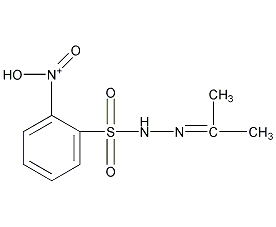 N'-异丙亚基-2-硝基苯磺酰肼结构式