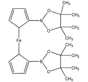1,1'-双(4,4,5,5-四甲基-1,3,2-二恶硼烷-2)二茂铁结构式