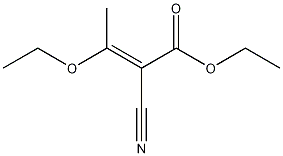 (E)-2-氰基-3-乙氧基丁烯酸乙酯结构式