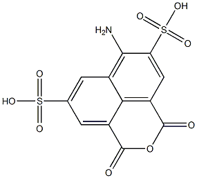 4-氨基-3,6-二磺基-1,8-萘醛酸酐二钾盐结构式