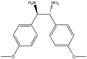 (1R,2R)-(+)-1,2-二(4-甲氧基苯基)-乙二胺结构式