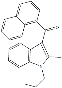 (2-甲基-1-丙基-1H-吲哚-3-基)-1-萘甲酮结构式