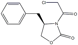(S)-4-苯甲基-3-氯乙酰基-2-噁唑烷酮结构式